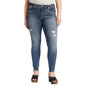 Silver Jeans Co. Plus Size 22W Suki Distressed Skinny Fit Eco Friendly Jeans NWT